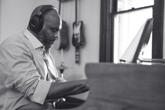 Brandon at the piano